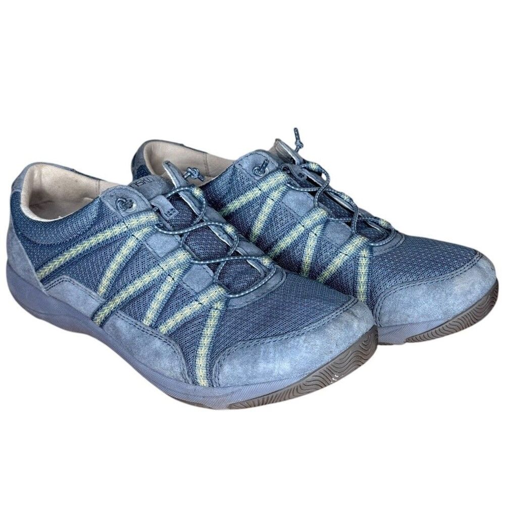 Dansko Women's Harlyn Sneakers Size 40 (US 9.5) Blue Lace Up Leather Suede